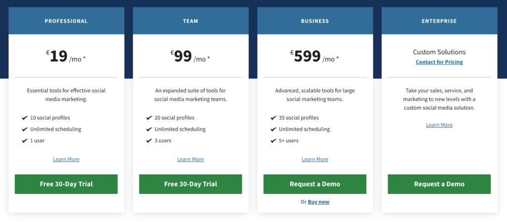 Hootsuite Plans