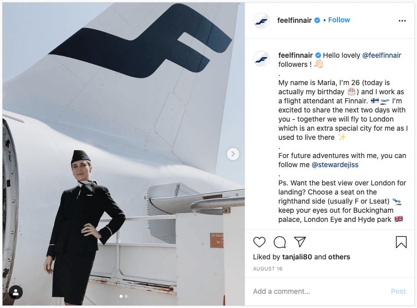 Finnair Instagram Account Take Over