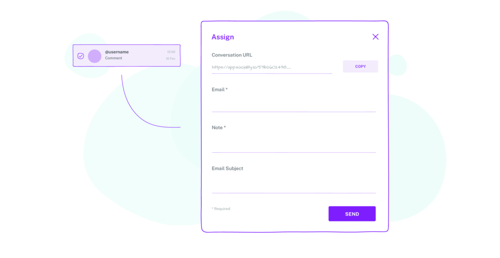 Assign social media engagement