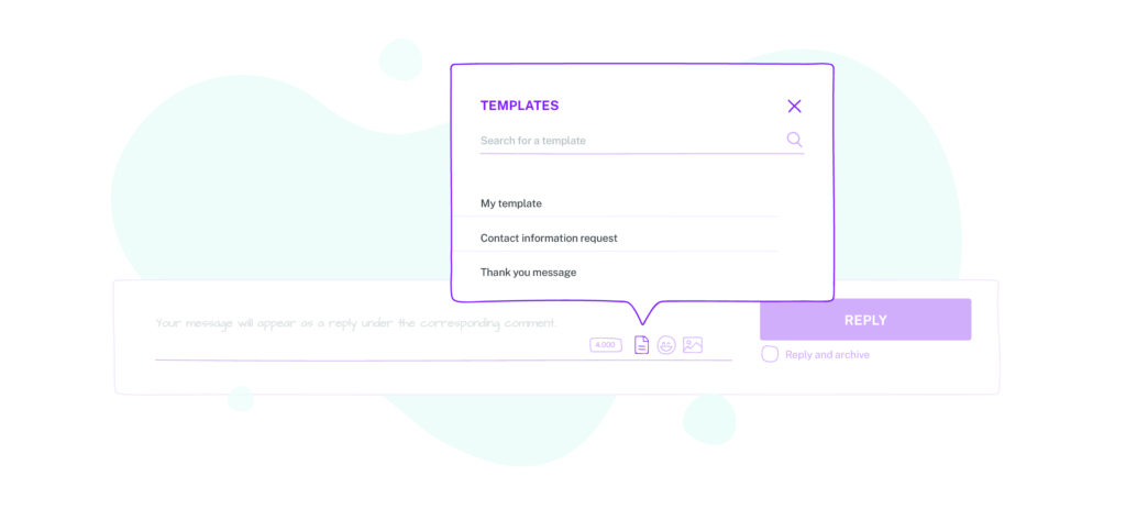 Templates for social media community management