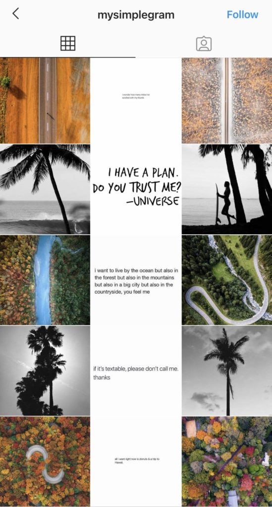 instagram grid on website