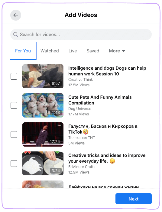 Facebook Watch Party Add Videos