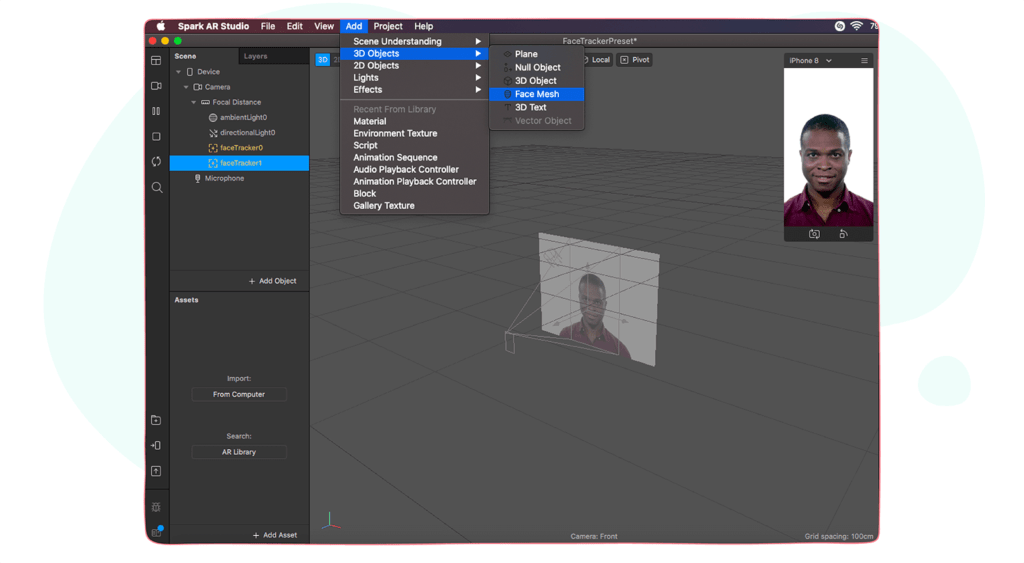 Spark Ar Studio - Face Mesh