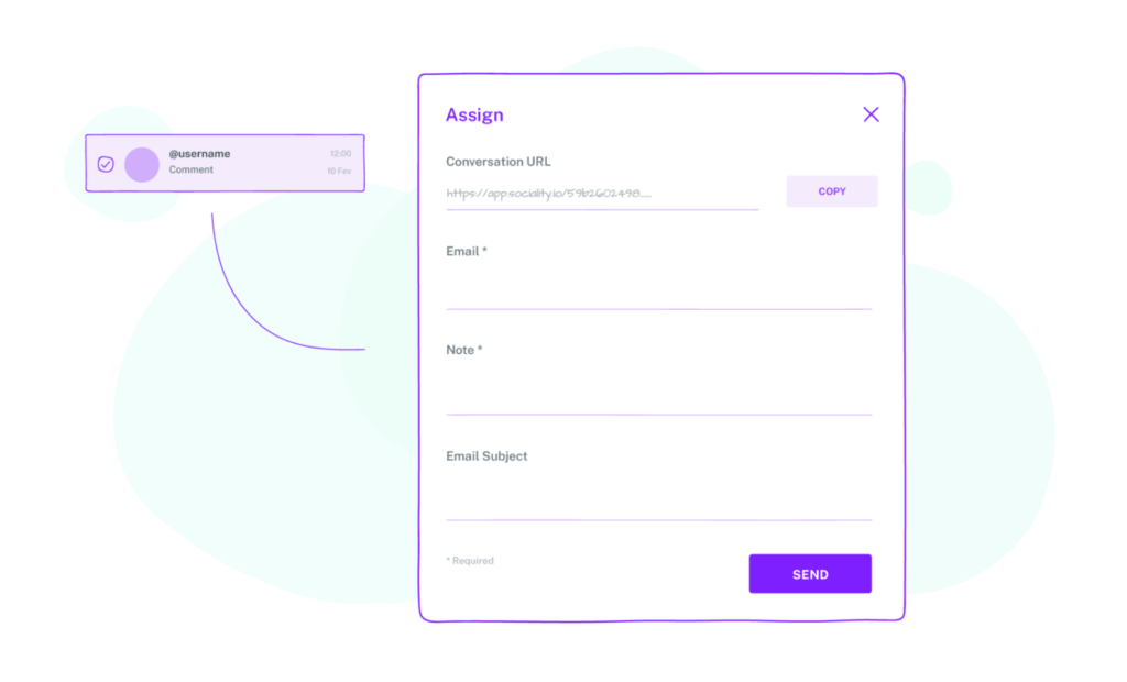 Assign conversation to the right person