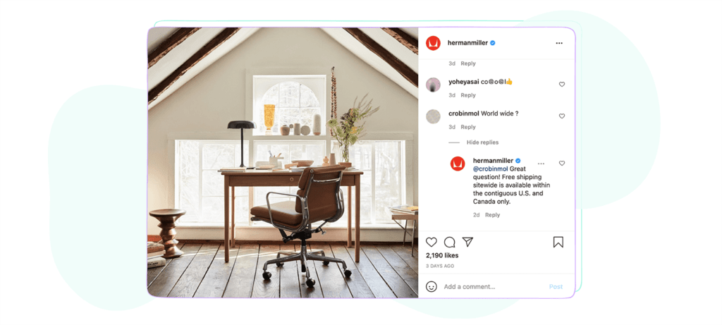 Hermanmiller comment section