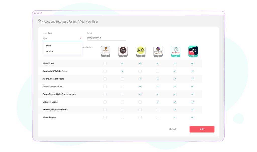 assign different access levels