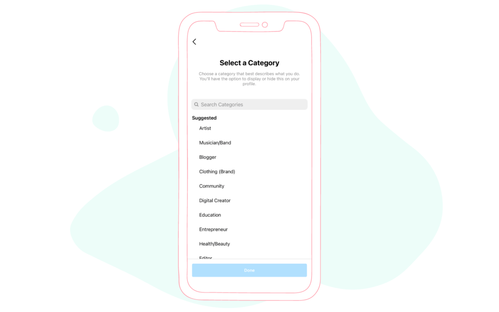 Instagram Creator Account Categories