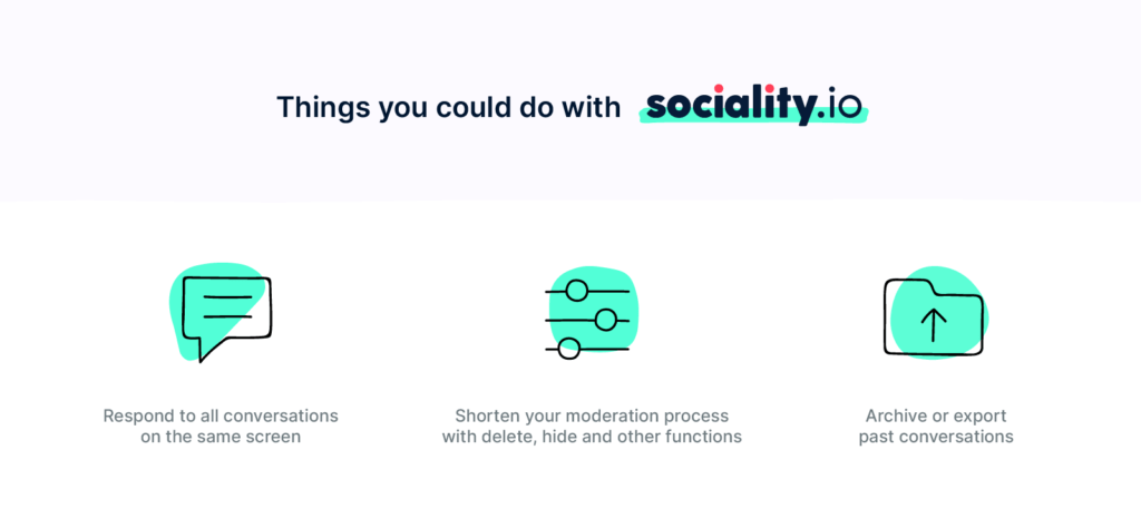 things you could do with sociality.io