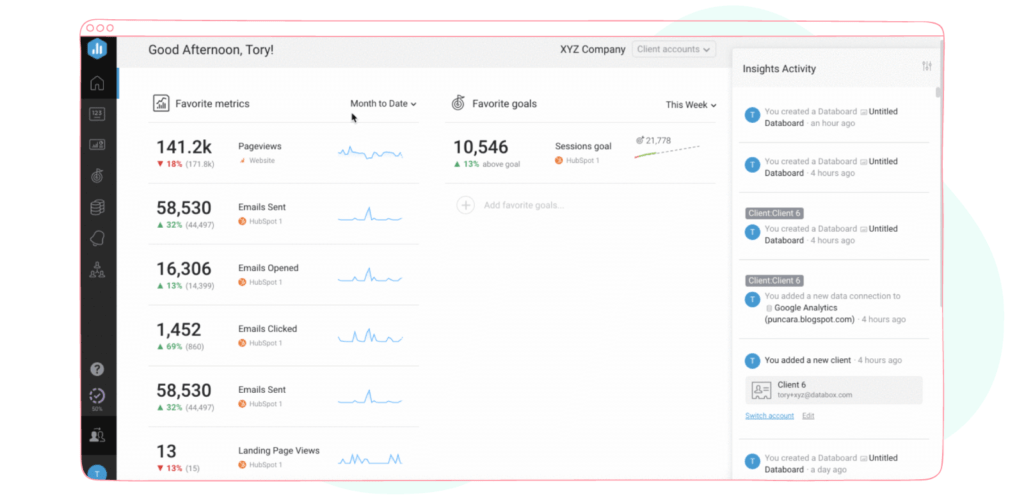 Data analytics with Databox