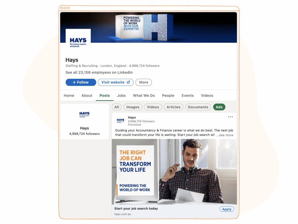 competitorâs LinkedIn paid campaigns.