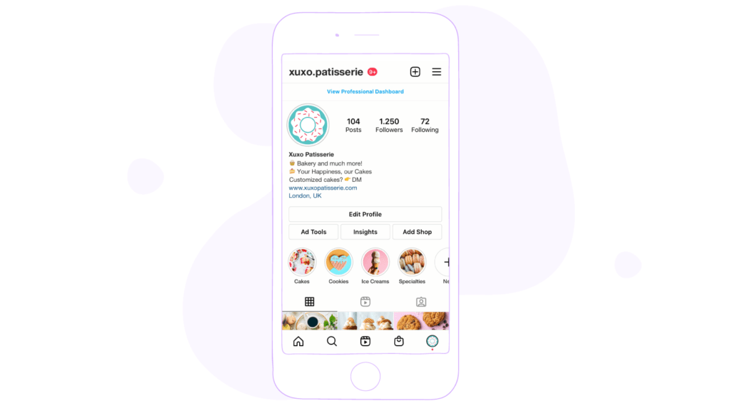 Menu icon of Instagram