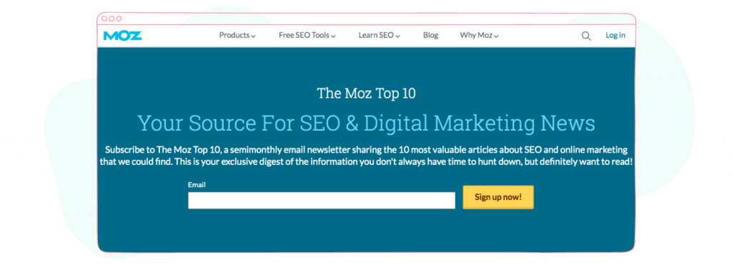 Marketing and Social Media Newsletters - The moz top ten