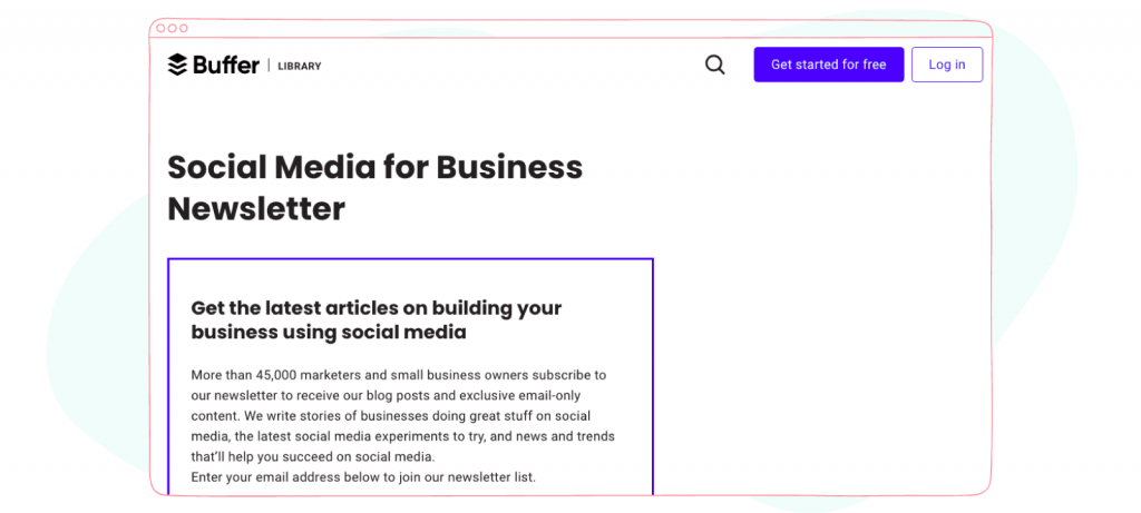 Social Media Newsletters - Buffer