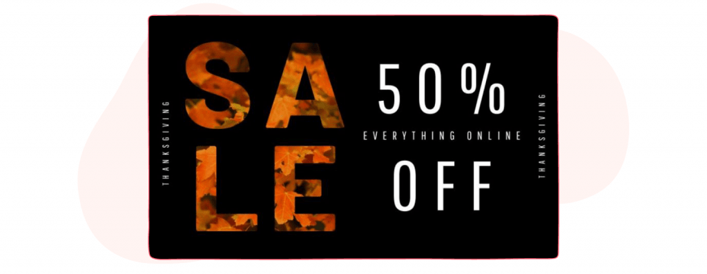 Sale for the Thanksgiving
