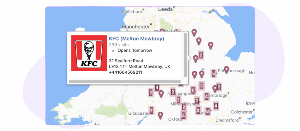 KFC - find out where the nearest store is