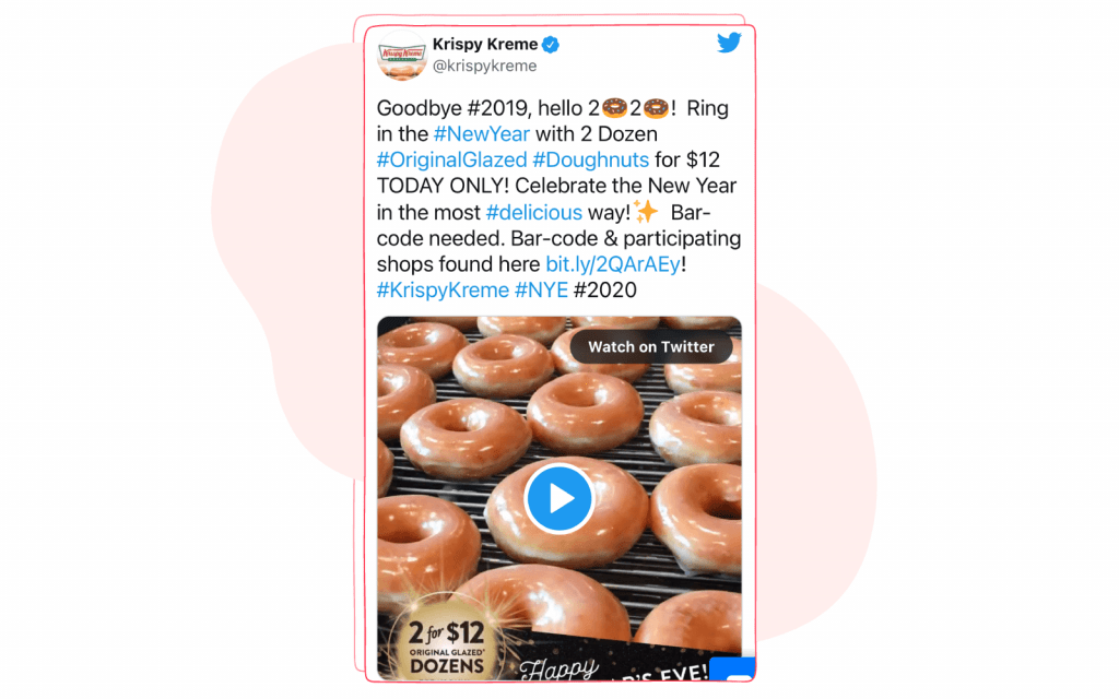 New Year’s Eve Social Media Campaigns - krispy kreme 