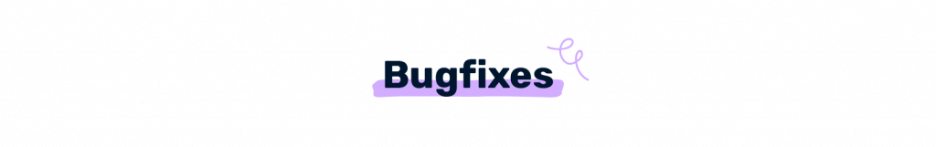 Bugfixes