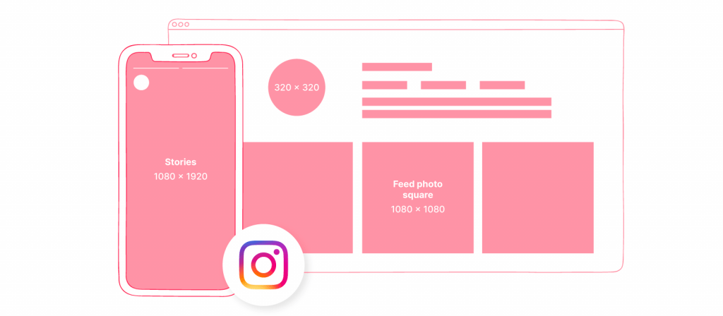 social media image sizes - Instagram