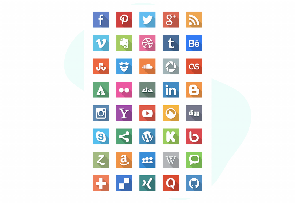 Social Media Flat Icons