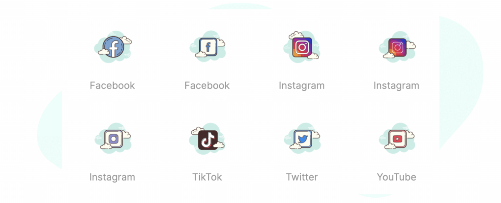 In the Clouds Social Media Icons