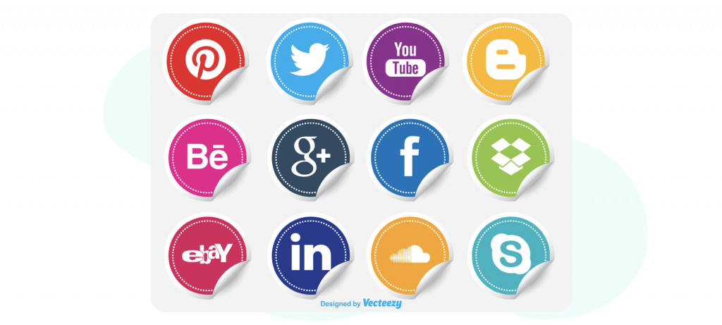 Social Media Icon Stickers