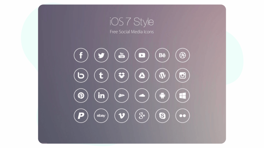 iOS Style Social Media Icons by Robert Ozolins