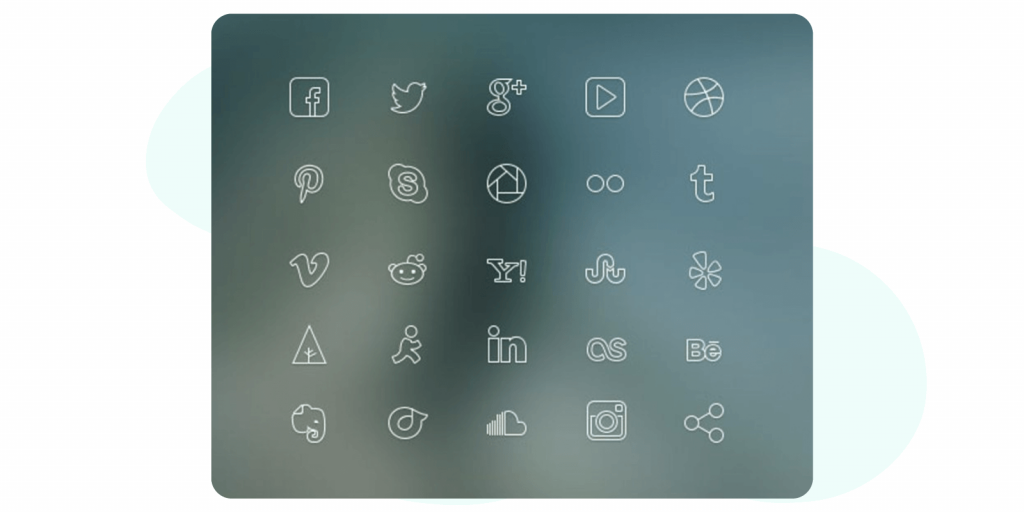 Ultra-Thin Social Media Icons