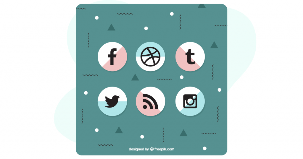 Two-Tone Social Media Icons