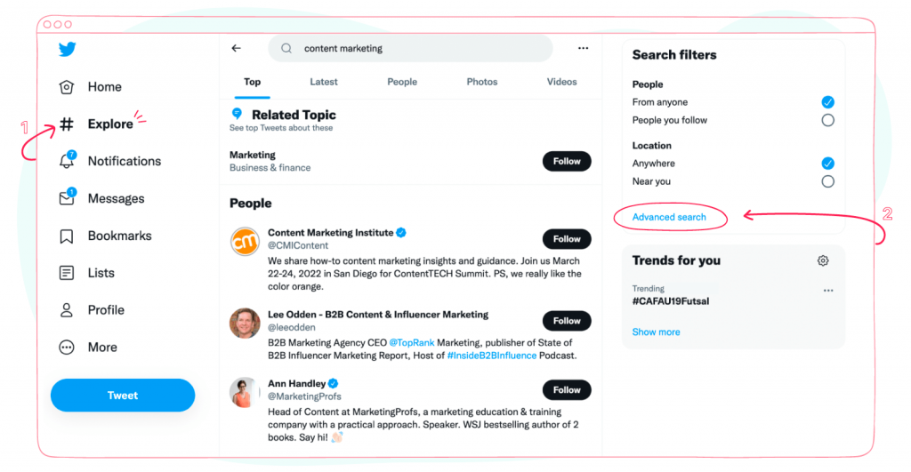 How to do Advanced Search on Twitter