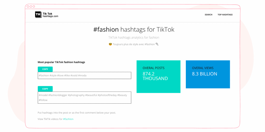 TikTok hashtags generator