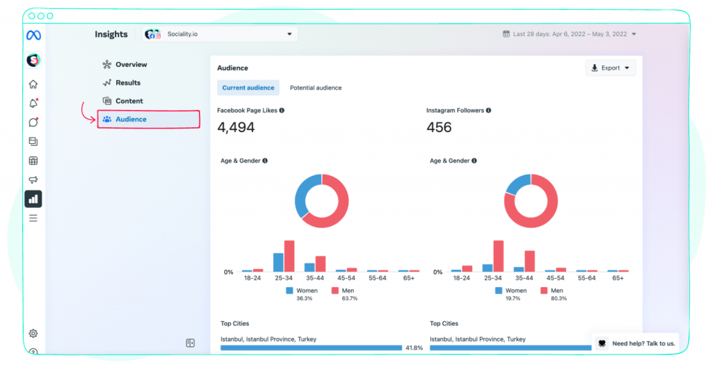 How to find Facebook Audience Insights? - Click Audience.