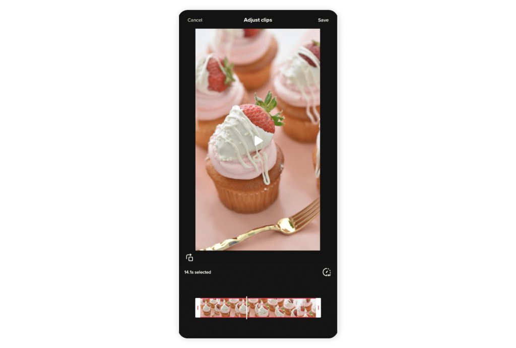 How to edit the length of a video on TikTok - Step 4