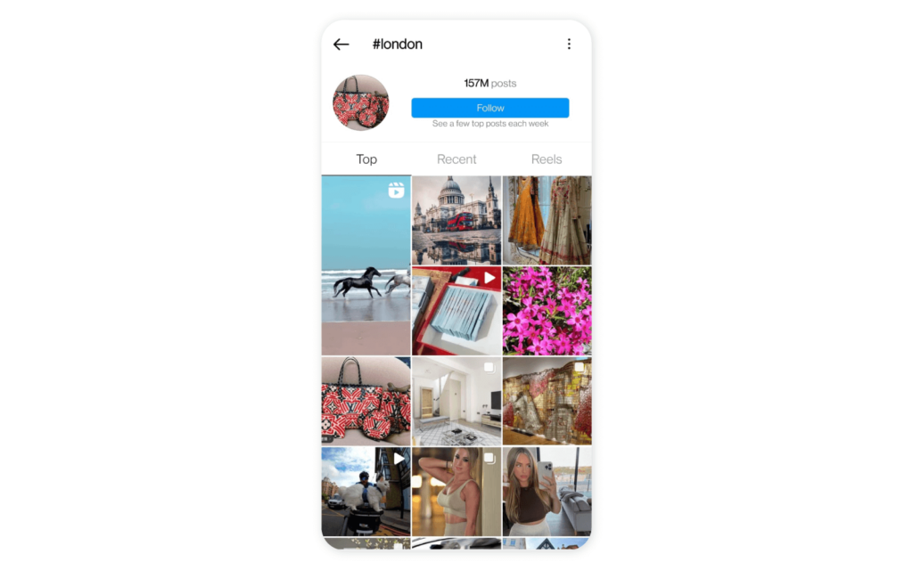 Instagram search features - how to follow your favorite hashtags
