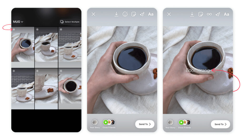 Turn live photos into boomerangs