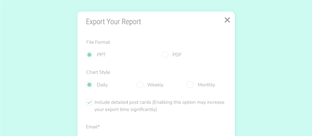 Social accounts reports via Sociality.io Analytics module
