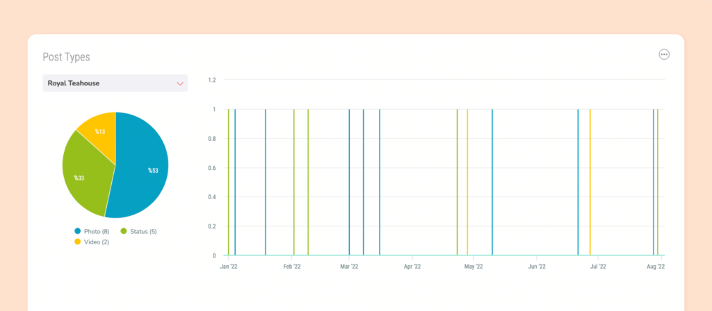 Automate Competitor analysis with a Facebook analysis tool - Post types