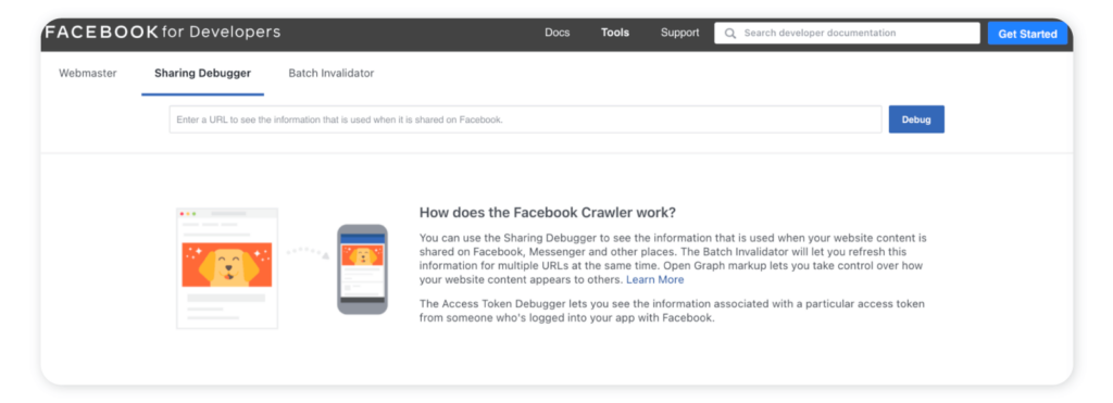 How to use Facebook Debugger - Step 1