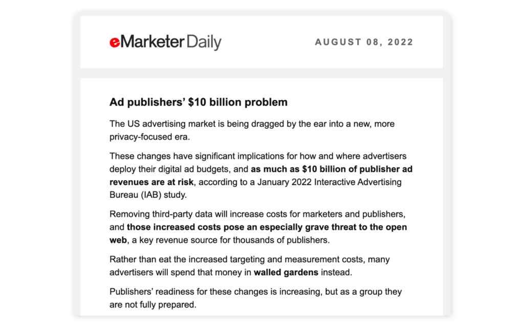 Digital marketing newsletter  - eMarketer