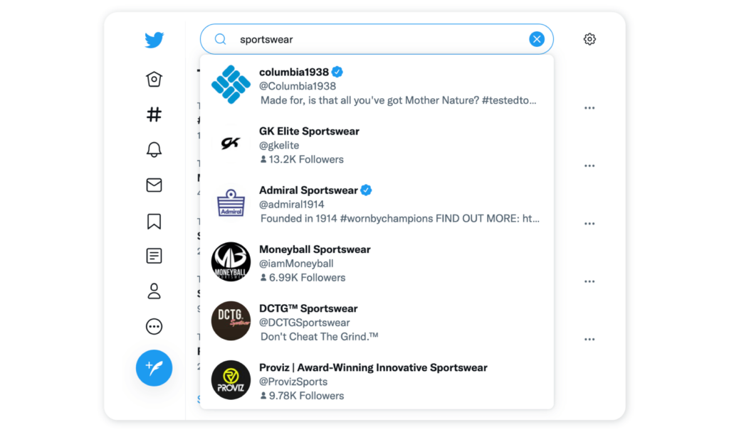 How to find Twitter competitors - Advanced search feature