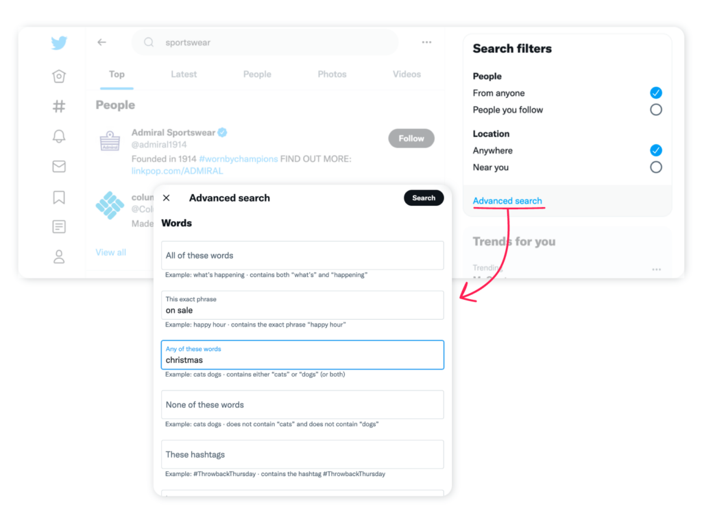 How to find Twitter competitors - Advanced search feature 2