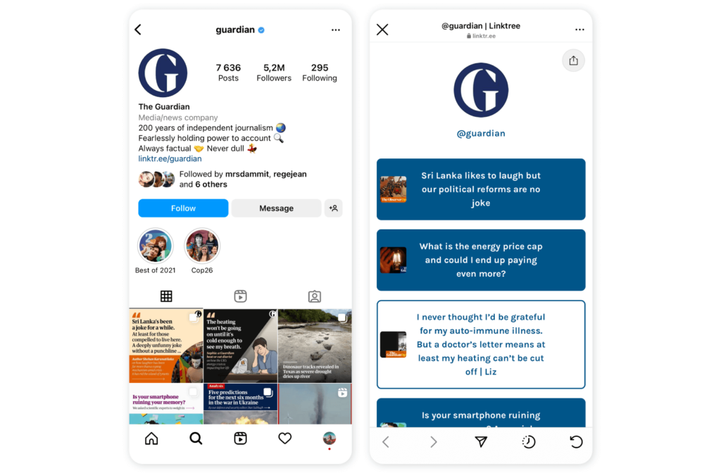How to share link on Instagram - Use a third-party multi-link tool 