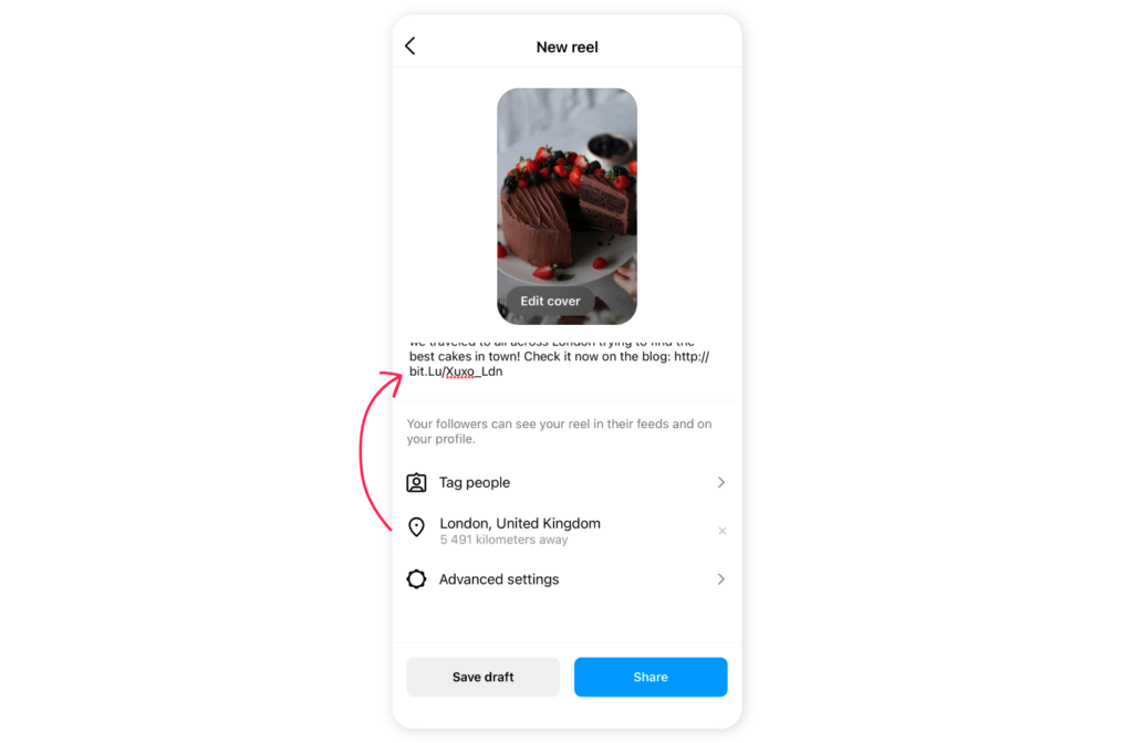 How to share link on Instagram - Post links on Instagram using Reel descriptions