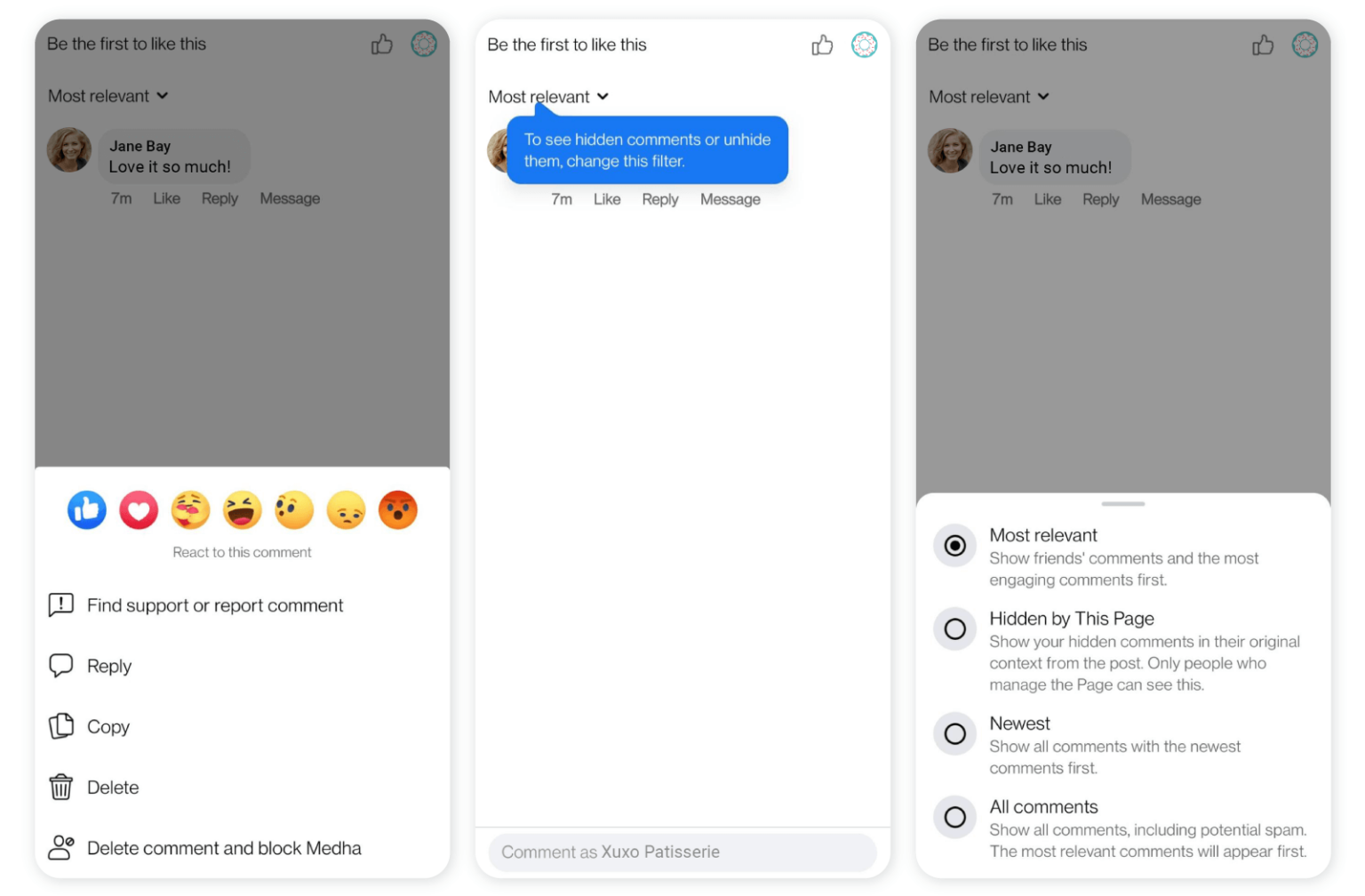 how to unhide post on facebook page