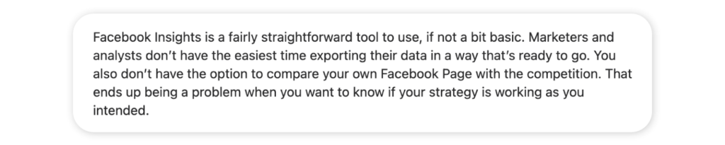 What tools does Facebook provide for analytics?