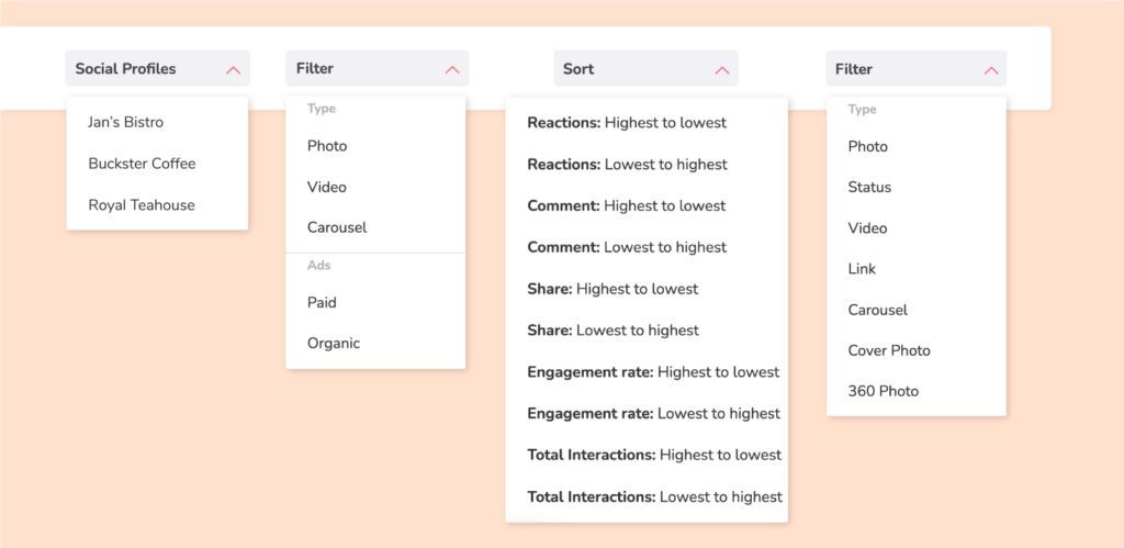 Competitor analysis - advanced filters