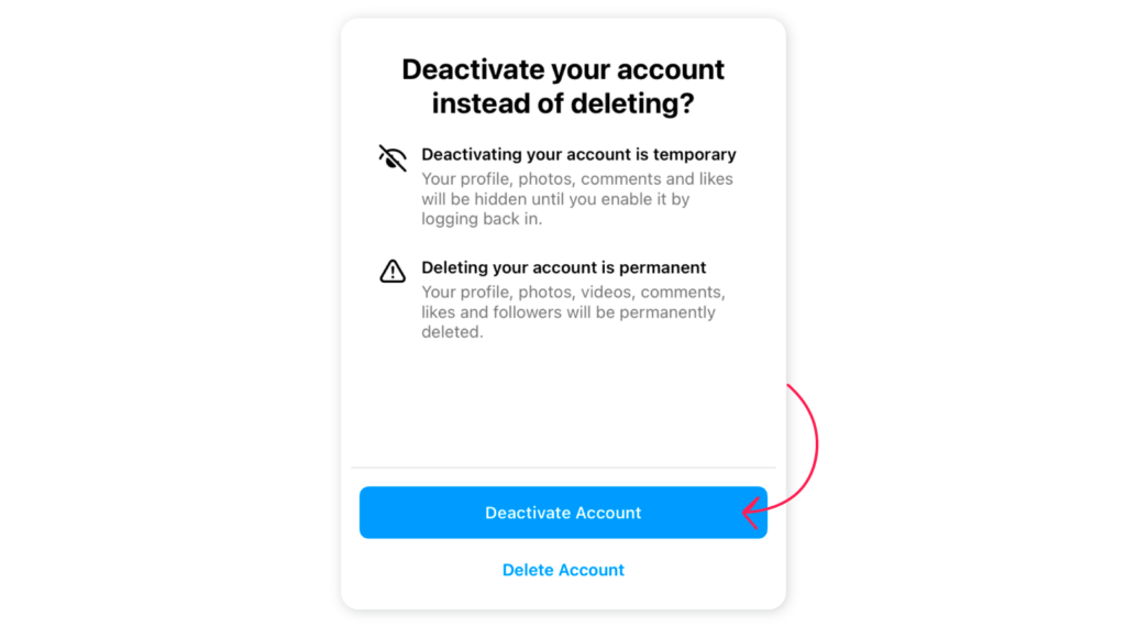 How to delete an Instagram account