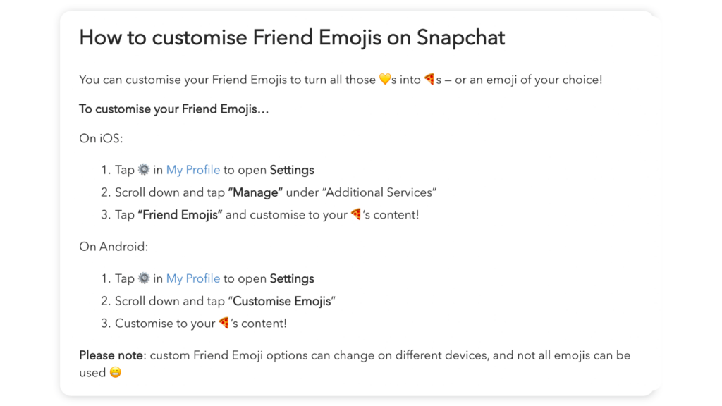 How to customise your Snapchat Friends emojis