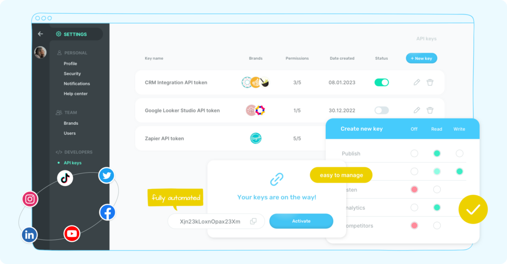 Sociality.io January 2023 - API management screens are live!