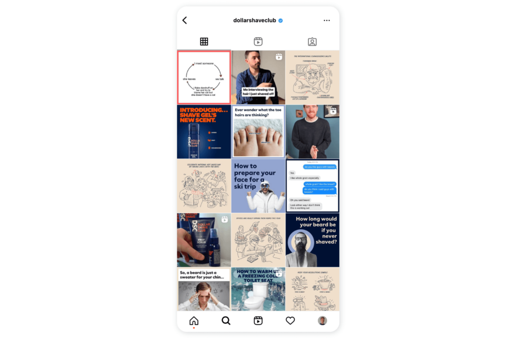5 best social media strategy examples - Dollar Shave Club