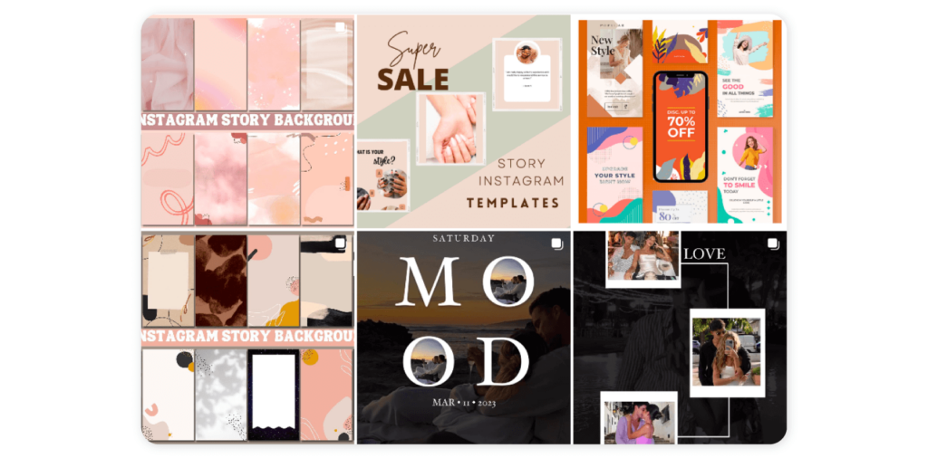 Leverage from Instagram story templates
